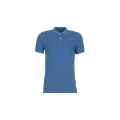 Koszulki polo z krótkim rękawem Benetton MEKIL. Niebieskie koszulki męskie Benetton, s, bez wzorów, z krótkim rękawem. Za 90,30 zł.