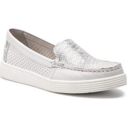 Półbuty LASOCKI - WI23-PADVA-06 White. Szare półbuty damskie Lasocki, na co dzień, bez wzorów, ze skóry, bez obcasa, na płaskiej podeszwie, bez zapięcia. Za 149,99 zł.