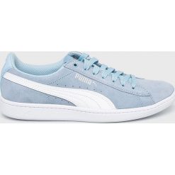 Puma - Buty Vikky Cerulean. Niebieskie buty sportowe damskie Puma, bez wzorów, ze skóry, sportowe. W wyprzedaży za 129,90 zł.