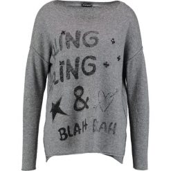 Swetry klasyczne damskie: Grace BLING BLING Sweter darkgrey