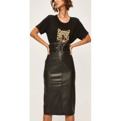 Guess Jeans - Spódnica. Czarne spódniczki damskie Guess Jeans, na co dzień, s, w paski, z jeansu, casualowe, z podwyższonym stanem, midi, ołówkowe. Za 469,90 zł.
