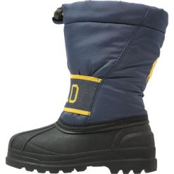 Polo Ralph Lauren JAKSON Śniegowce navy/yellow. Niebieskie buty chłopięce zimowe Polo Ralph Lauren, z materiału. W wyprzedaży za 197,45 zł.