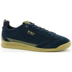 Skórzane sneakersy "Kick18" w kolorze granatowym. Niebieskie trampki męskie Kickers, na sznurówki. W wyprzedaży za 171,95 zł.