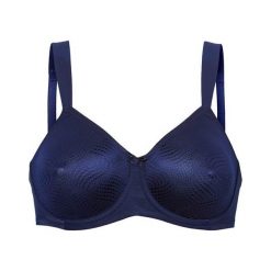 Triumph "Biustonosz ""Minimizer""" Essential ciemnoniebieski female niebieski 85C. Niebieskie biustonosze sportowe damskie Triumph, s, z haftami, z satyny. Za 169,00 zł.