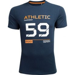 T-shirt męski TSM620 - ciemny granat melanż - Outhorn. T-shirty męskie Outhorn, m, melanż, z bawełny. W wyprzedaży za 29,99 zł.