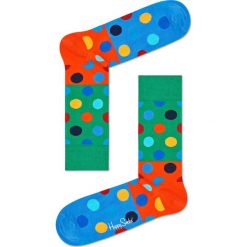 Happy Socks - Skarpety Big Dot Block. Zielone skarpetki męskie marki Happy Socks, z bawełny. W wyprzedaży za 24,90 zł.