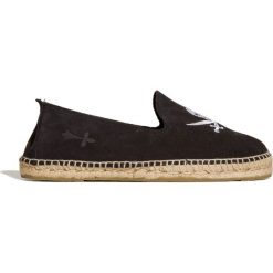 Espadryle MANEBI x THE RAKE PALM SPRINGS. Niebieskie espadryle męskie Manebi, z haftami, ze skóry. Za 490,00 zł.