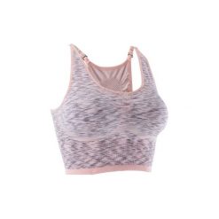 Stanik do jogi YOGA dwustronny. Czerwone biustonosze bardotka DOMYOS, ze skóry. Za 64,99 zł.