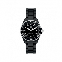 ZEGAREK TAG HEUER Aquaracer Lady WAY1397.BH0743. Czarne zegarki damskie marki TAG HEUER, ze stali. Za 12190,00 zł.