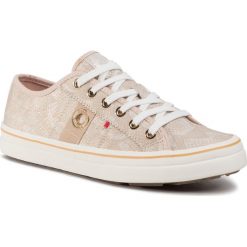 Tenisówki S.OLIVER - 5-23640-24 Champag. Snake 497. Brązowe półbuty damskie S.Oliver, bez wzorów, z gumy, bez zapięcia. Za 189,00 zł.