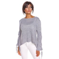 Sweter "Aimee" w kolorze jasnoszarym. Bez kategorii marki 100% Maille, s, z asymetrycznym kołnierzem. W wyprzedaży za 108,95 zł.