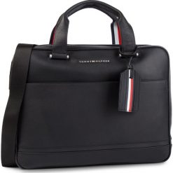 Torba na laptopa TOMMY HILFIGER - Business Leather Computer Bag AM0AM04430 002. Czarne torby męskie skórzane TOMMY HILFIGER, bez wzorów, ze skóry. Za 1099,00 zł.