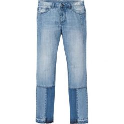 Dżinsy w krótszym fasonie Regular Fit Tapered bonprix niebieski "used". Niebieskie jeansy męskie marki bonprix. Za 129,99 zł.