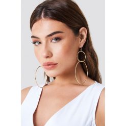 NA-KD Accessories Duże kolczyki Double Ring Earrings - Gold. Szare kolczyki damskie NA-KD Accessories, metalowe. Za 52,95 zł.
