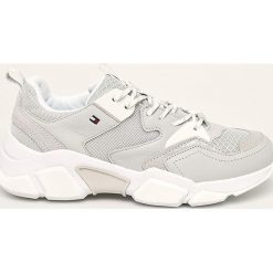 Tommy Hilfiger - Buty Chunky. Szare buty sportowe damskie TOMMY HILFIGER, bez wzorów, ze skóry, sportowe. W wyprzedaży za 429,90 zł.