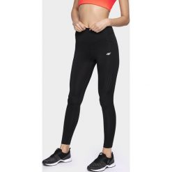 Legginsy treningowe damskie SPDF004 - głęboka czerń. Legginsy damskie 4f, bez wzorów, z dzianiny. W wyprzedaży za 149,99 zł.