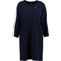 GStar NOSTELLE STRIPE CREW DRESS Sukienka z dżerseju sartho blue. Niebieskie sukienki z falbanami G-Star, xs, z dżerseju. W wyprzedaży za 356,30 zł.