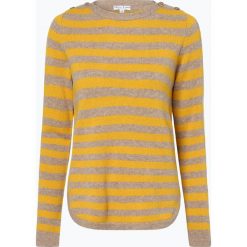 Marie Lund - Sweter damski, beżowy. Brązowe swetry damskie Marie Lund, xl, w paski, z wełny, bez rękawów, bez kaptura. Za 179,95 zł.