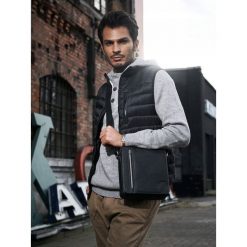 Torba męska skórzana Always Wild BAG-2 czarna. Czarne torby męskie skórzane w paski, ze skóry. Za 139,99 zł.