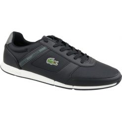 Czarne Buty Lacoste Menerva Sport 119 1 M 737CMA0063237. Czarne buty sportowe męskie Lacoste, ze skóry, bez zapięcia. W wyprzedaży za 409,00 zł.