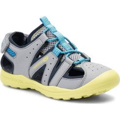 Sandały GEOX - J Vaniett B. A J925XA 05014 C0666 S Grey/Lime. Szare sandały chłopięce Geox, ze skóry ekologicznej, bez zapięcia. W wyprzedaży za 129,00 zł.