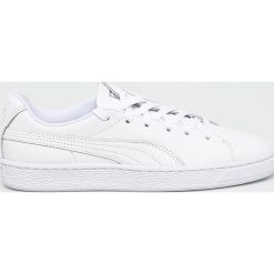 Puma - Buty Basket Crush Emboss. Białe buty sportowe damskie Puma, bez wzorów, ze skóry, sportowe. W wyprzedaży za 269,90 zł.