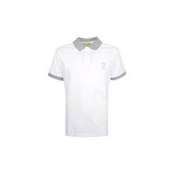 Koszulki polo z krótkim rękawem Versace Jeans B3GQA7P1 / Polo Logo Regular. Białe koszulki męskie Versace Jeans, m, bez wzorów, z jeansu, z krótkim rękawem. Za 219,00 zł.