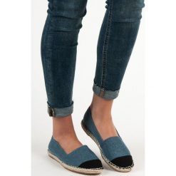 JEANSOWE ESPADRYLE VICES. Niebieskie baleriny damskie vices, bez wzorów, z jeansu, bez obcasa. Za 40,90 zł.