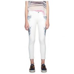 Desigual Jeansy Damskie Evens 42 Kremowy. Białe jeansy damskie marki Desigual, z jeansu. W wyprzedaży za 314,00 zł.