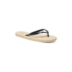 Japonki Roxy Southbeach - Chancletas. Czarne klapki damskie Roxy, bez wzorów, bez obcasa. Za 54,79 zł.