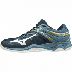 Mizuno buty halowe Thunder Blade 2 Blueberry Wht Realteal 39.0/6.0. Buty sportowe damskie Mizuno, bez wzorów, eleganckie, na fitness i siłownię. W wyprzedaży za 259,00 zł.