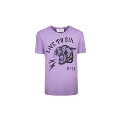 T-shirty z krótkim rękawem John Richmond HMP18009TS RU / Terrifying. Fioletowe t-shirty męskie John Richmond, xl, bez wzorów, bez kołnierzyka, krótkie. Za 199,00 zł.