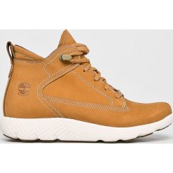Timberland - Buty FlyRoam WP. Szare buty sportowe damskie Timberland, bez wzorów, ze skóry, sportowe. W wyprzedaży za 549,90 zł.
