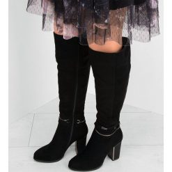 Kozaki damskie Sixth Sens F151 Czarne. Czarne kozaki damskie Sixth Sens, z tworzywa sztucznego, eleganckie, bez obcasa, na obcasie, bez zapięcia. Za 159,00 zł.