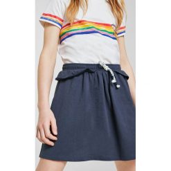 Mango Kids - Spódnica dziecięca Skaty 104-164 cm. Szare spódniczki dziewczęce marki Mango Kids, s, z bawełny, mini, rozkloszowane. W wyprzedaży za 19,90 zł.