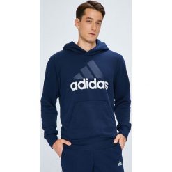 Adidas Performance - Bluza. Niebieskie bluzy męskie marki adidas Performance, xl, z nadrukiem, z bawełny, z kapturem. W wyprzedaży za 219,90 zł.