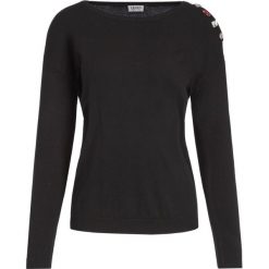 Sweter Liu Jo M69014 MA99E. Czarne swetry damskie Liu Jo, xl, bez wzorów, z poliesteru, klasyczne, bez rękawów, bez kaptura. W wyprzedaży za 249,00 zł.