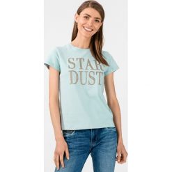 Pepe Jeans Koszulka Niebieski. Niebieskie koszulki damskie Pepe Jeans, l, z nadrukiem, z bawełny, bez kołnierzyka, z krótkim rękawem. Za 206,95 zł.