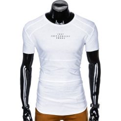 T-SHIRT MĘSKI Z NADRUKIEM S950 - BIAŁY. Białe t-shirty męskie z nadrukiem marki Ombre Clothing, m. Za 29,00 zł.