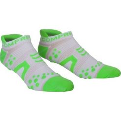 Skarpetki damskie: Compressport Skarpety unisex Racing Socks V2 Run RSLV2-00GR biało-zielone r. 40-42