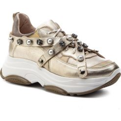 Sneakersy EVA MINGE - EM-26-05-000140 611. Żółte półbuty damskie Eva Minge, ze skóry. Za 519,00 zł.