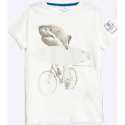 Name it - T-shirt dziecięcy 122-164 cm. Szare t-shirty męskie marki Name it, z nadrukiem, z bawełny, z okrągłym kołnierzem. W wyprzedaży za 49,90 zł.
