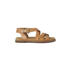 Sandały Clarks CORSIO BAMBI. Brązowe sandały damskie marki Clarks, bez wzorów, bez obcasa, bez zapięcia. Za 423,26 zł.