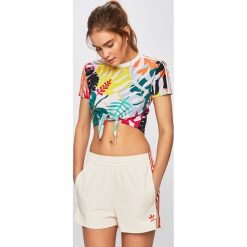 Adidas Originals - Top. Topy damskie adidas Originals, bez wzorów, z elastanu, casualowe, z okrągłym kołnierzem. W wyprzedaży za 129,90 zł.