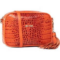 Torebka GINO ROSSI - Croco 0004-LIB Orange. Pomarańczowe listonoszki damskie Gino Rossi, bez wzorów, ze skóry, bez dodatków. Za 299,99 zł.