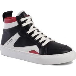 Sneakersy GUESS - Dylan Jr FJ8DYL ELE12 BLACK. Czarne trampki chłopięce Guess, z aplikacjami, ze skóry ekologicznej, bez zapięcia. W wyprzedaży za 239,00 zł.