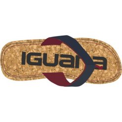 Chodaki męskie: IGUANA Japonki męskie Suncork granatowo-bordowe r. 45