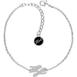 Karl Lagerfeld - Bransoletka. Szare bransoletki damskie KARL LAGERFELD, z kryształem, metalowe. Za 299,90 zł.