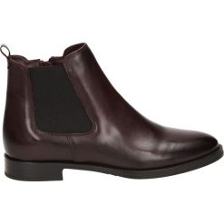 Botki - 82B012 VI BOR. Czarne botki damskie na zamek Venezia, ze skóry. Za 359,00 zł.