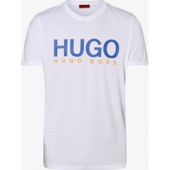HUGO - T-shirt męski – Dolive202, biały. Białe t-shirty męskie HUGO, m, z nadrukiem, z kontrastowym kołnierzykiem. Za 179,95 zł.
